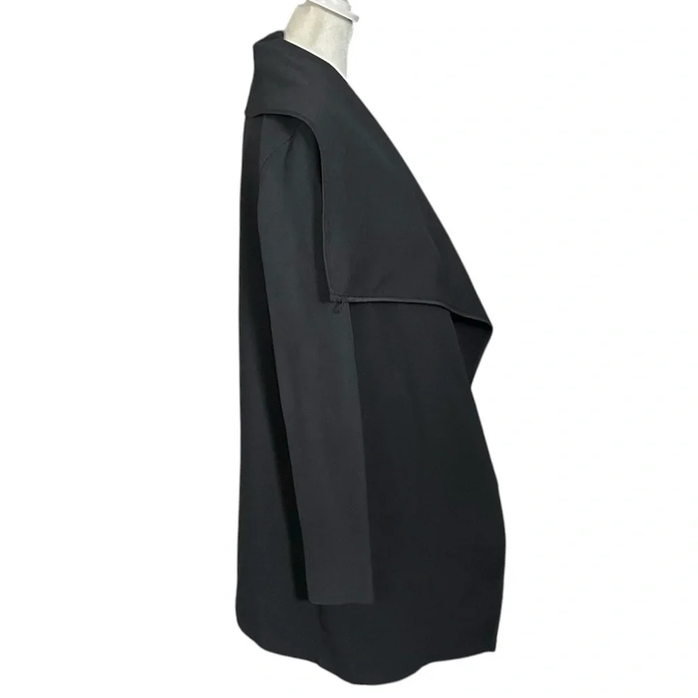 TASC Performance Midtown Wrap Organic Cotton & Bamboo Blend Sweater Black Small - Picture 3 of 12